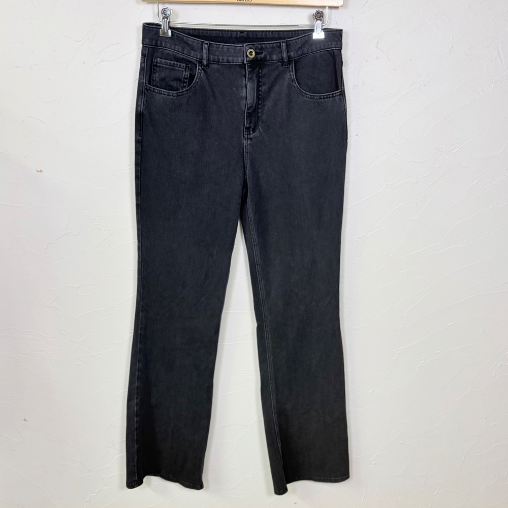 Halara Bootcut Jeans Women Large Tall Black Denim Stretch Casual Minimalist